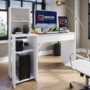 Ver imagem 3 de Mesa para Computador Smart Movelove 1 Gaveta MDP com Nicho Superior Opcional Branco
