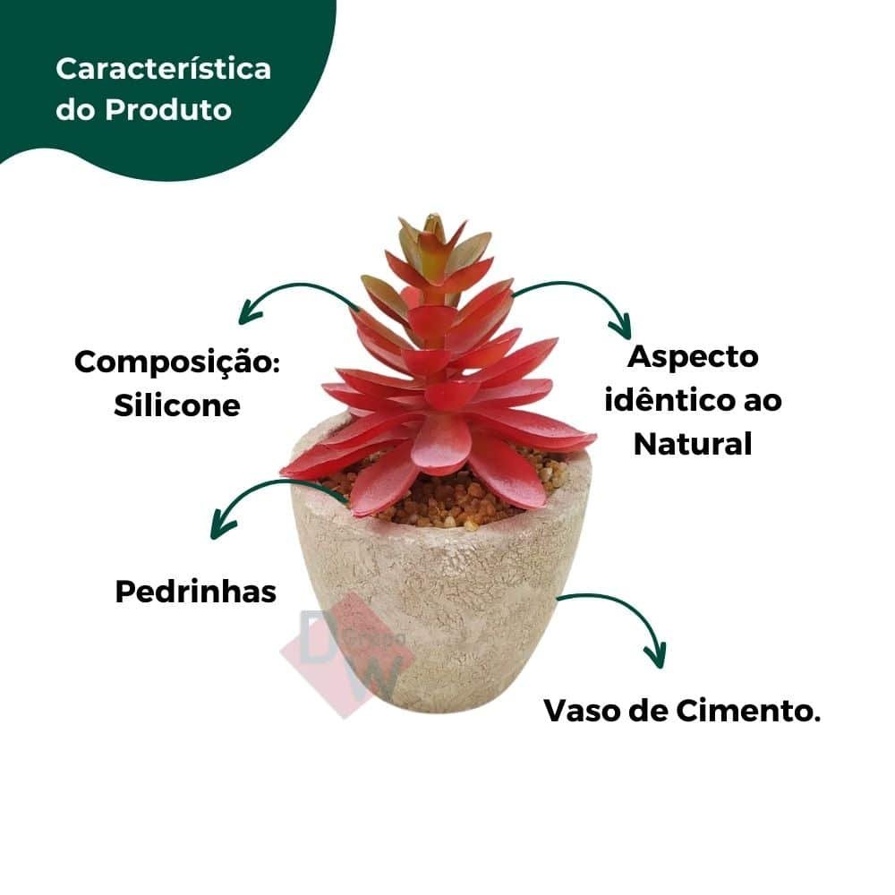 Suculenta Artificial Mini Vaso Marrom - 3
