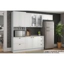 Ver imagem 1 de Cozinha Modulada Henn Americana 5 Peças (2aéreos+1paneleiro+1balcão+1complemento) C5p32 Branco-