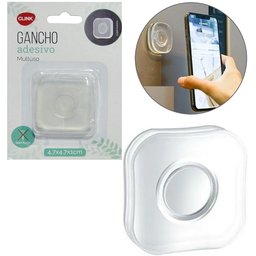 Gancho Auto Adesivo Transparente Multiuso Pendurar Chave Bolsa Sem Furar Colar Parede Cabide - 5