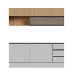 Cozinha Modulada 5 Peças 3 Aéreos 2 Balcões Nara Cabecasa Madeiramadeira - 3
