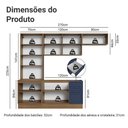 Ver imagem 3 de Armário de Cozinha Completa 270 cm Rustic/Azul Vik Madesa 05