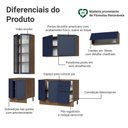 Ver imagem 4 de Armário de Cozinha Completa 270 cm Rustic/Azul Vik Madesa 05