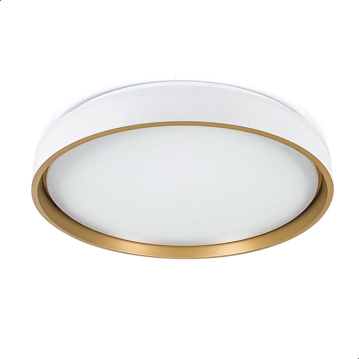 Lustre de Led Paflon Redondo Branco com Dourado 3000k