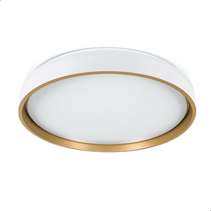 Lustre de Led Paflon Redondo Branco com Dourado 3000k