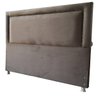 Cabeceira Diamond Durasi Liso Suede Marrom Casal 140 x 120 - 2