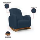 Ver imagem 4 de Poltrona Amamentação Balanço Madeira Jhessy Suede D03 - D'rossi