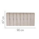 Ver imagem 2 de Painel Estofada Kiara 90cm Solteiro Box Quarto Suede Bege - Gat Magazine