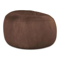 Puff Cama Gigante Redondo Suede 100x50 com Enchimento Sala:100x50/Cinza - 3
