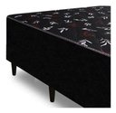 Ver imagem 2 de Cama Box Conjugado Ortopédico Solteiro Suede Preto 78x188x40