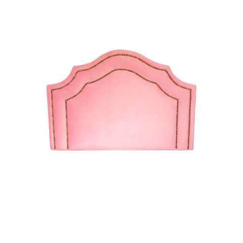 Cabeceira para Cama Box Solteiro Dupla Tacha Rose Veludo