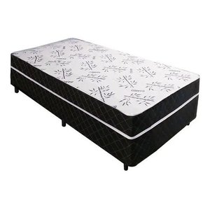 Cama Box Conjugado Ortopédico Solteiro Branco Bamboo 78x188x40