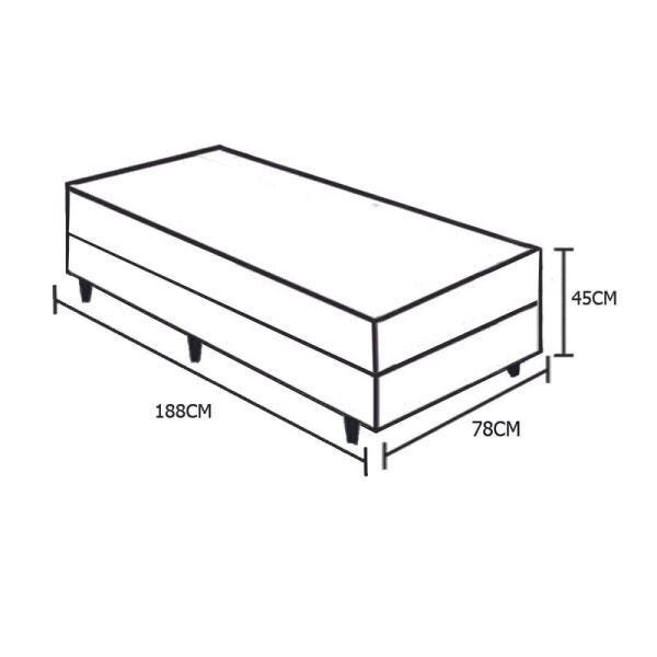 Cama Box Conjugado Ortopédico Solteiro Branco Bamboo 78x188x40 - 2