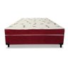 Cama Box Conjugado Ortopédico Casal Suede Vermelho 138x188x40 - 2