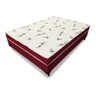 Cama Box Conjugado Ortopédico Casal Suede Vermelho 138x188x40 - 1