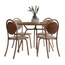 Ver imagem 2 de Conjunto Sala de Jantar 4 Cadeiras Nolita Carraro Fre/ros/are