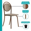 Ver imagem 7 de Conjunto Sala de Jantar 4 Cadeiras Nolita Carraro Fre/ros/are