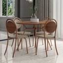 Ver imagem 1 de Conjunto Sala de Jantar 4 Cadeiras Nolita Carraro Fre/ros/are