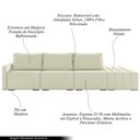Ver imagem 3 de Sofá Ilha Modulado Milos 312cm Puff Lateral Veludo Bege G33 - Gran Belo
