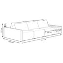 Ver imagem 4 de Sofá Ilha Modulado Milos 312cm Puff Lateral Veludo Bege G33 - Gran Belo