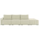 Ver imagem 6 de Sofá Ilha Modulado Milos 312cm Puff Lateral Veludo Bege G33 - Gran Belo