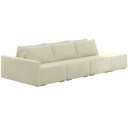 Ver imagem 2 de Sofá Ilha Modulado Milos 312cm Puff Lateral Veludo Bege G33 - Gran Belo