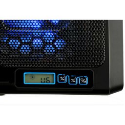 Cooler Notebook Laptop 6 Coolers LED Azul Base Suporte Gamer - 1