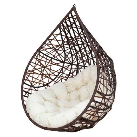 Cadeira Balanço Ninho Suspenso Gota Tramado com Almofada Impermeável Acesse Móveis