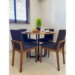 Mesa Redonda Sala De Jantar Com Pé De Ferro 90cm - 3