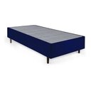 Ver imagem 2 de Base Box Solteiro Suede Azul 88x188x40