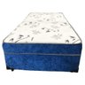 Cama Box Conjugado Ortopédico Solteiro Suede Azul 78x188x40 - 2