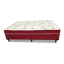 Ver imagem 5 de Cama Box Conjugado Ortopédico Viúva Suede Vermelho 128x188x40