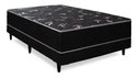 Ver imagem 1 de Cama Box Conjugado Ortopédico Suede Preto 110x188x40