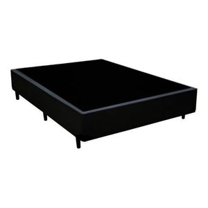Base Box Casal Courino Preto 138x188x40