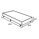Ver imagem 2 de Base Box Solteiro Poliéster Preto 88x188x40