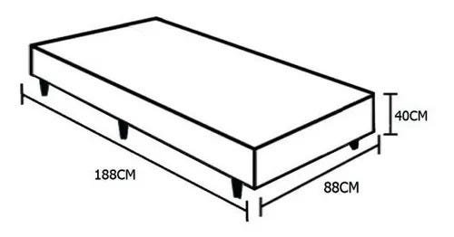 Base Box Solteiro Courino Marrom 88x188x40 - 3
