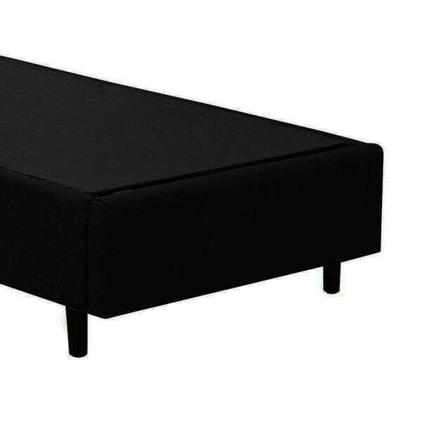 Base Box Solteiro Suede Preto 88x188x40 - 3