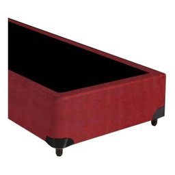 Base Box Solteiro Suede Vermelho 88x188x40 - 3
