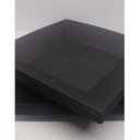 Ver imagem 1 de 10 Prato Quadrado Refeição Multiuso Lanche Preto Casa