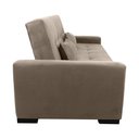 Ver imagem 6 de Sofá Cama Tone 203cm Reclinável Manual Suede Bege - Sallar Home