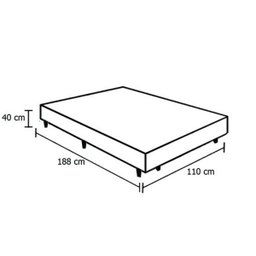 Base Box Solteirão Suede Azul 110x188x40 - 4