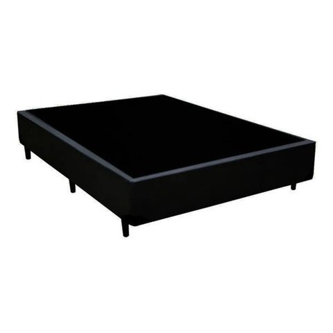 Base Box Viúva Courino Preto 128x188x40