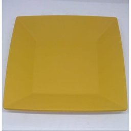 15 Prato Quadrado Refeição Multiuso Lanche Amarelo Casa - 4