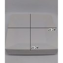 Ver imagem 6 de 15 Prato Quadrado Refeição Multiuso Lanche Branco Casa