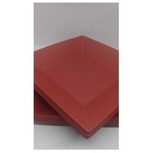 20 Prato Quadrado Refeição Multiuso Lanche Jantar Casa