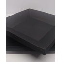 Ver imagem 7 de 20 Prato Quadrado Refeição Multiuso Lanche Preto Casa