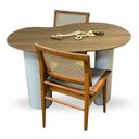 Ver imagem 1 de Mesa de Jantar Ayla 8 Lugares Orgânica MDF 198x122cm Carvalho Malva