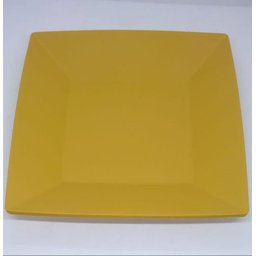 50 Prato Quadrado Refeição Multiuso Lanche Amarelo Casa - 7