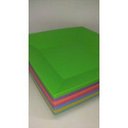 Ver imagem 3 de 50 Prato Quadrado Refeição Multiuso Lanche Colorido Casa