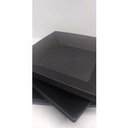 Ver imagem 3 de 50 Prato Quadrado Refeição Multiuso Lanche Preto Casa